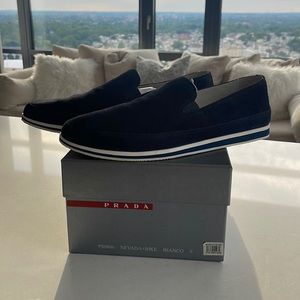 Men’s Blue Suede Prada Sneakers